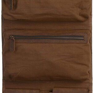 Premium Buffalo Leather Hanging Toiletry Bag Travel Dopp Kit